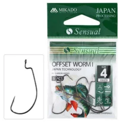 Mikado Sensual Offset Worm II Texas Hook -Cheap bags Store mikado sensual offset worm ii texas hook 2