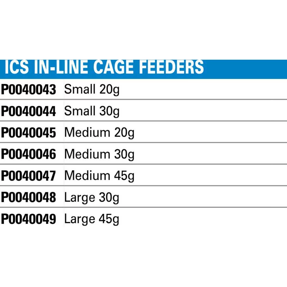 PRESTON INNOVATIONS ICS In-Line Cage S Feeder 4 PRESTON INNOVATIONS ICS In-Line Cage S Feeder - Image 2