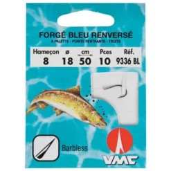 RAGOT Forged Blue Out Turned Spade Barbless 9336BL Tied Hook 0.5 M 0.140 Mm