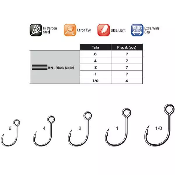 VMC 7237 Super Light Inline Single Hook 4 VMC 7237 Super Light Inline Single Hook - Image 2